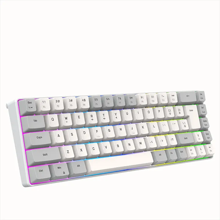 من المصنع لوحة مفاتيح K701 لفصل الخطوط . From the factory K701 keycaps 68 keys mechanical feel