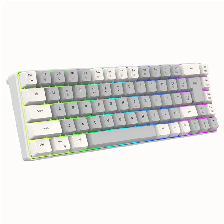 من المصنع لوحة مفاتيح K701 لفصل الخطوط . From the factory K701 keycaps 68 keys mechanical feel