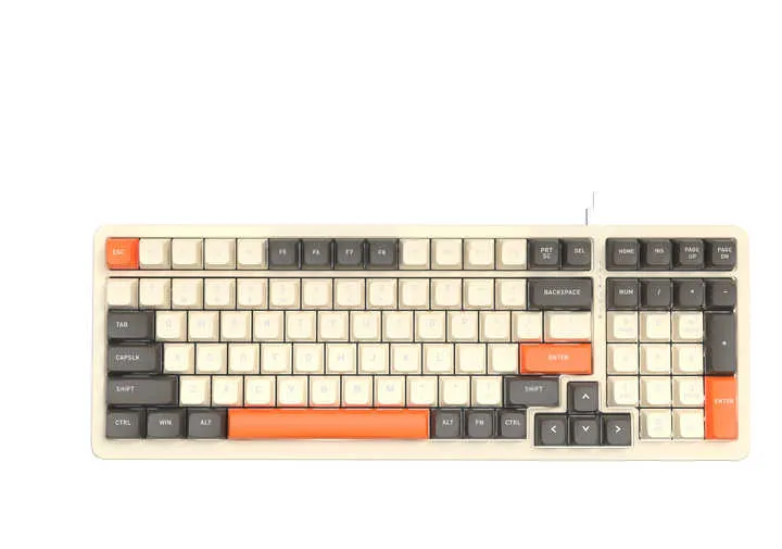 مفتاح آسر أحمر LED gb إضاءة خلفية سلكية . Captivating Red LED Keycaps GB Backlit Wired Gamer