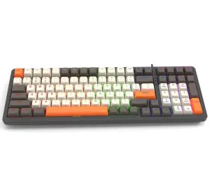 مفتاح آسر أحمر LED gb إضاءة خلفية سلكية . Captivating Red LED Keycaps GB Backlit Wired Gamer