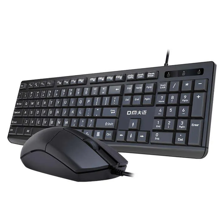 السلكية لوحة مفاتيح وماوس كومبو USB سلك . Wired Keyboard and Mouse Combo USB Corded Keyboard