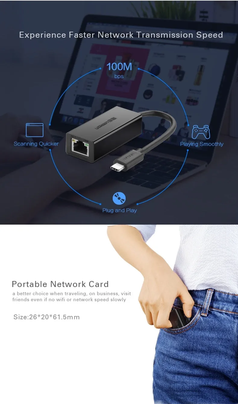 30287 USB-C 10/100Mbps Ethernet Adapter