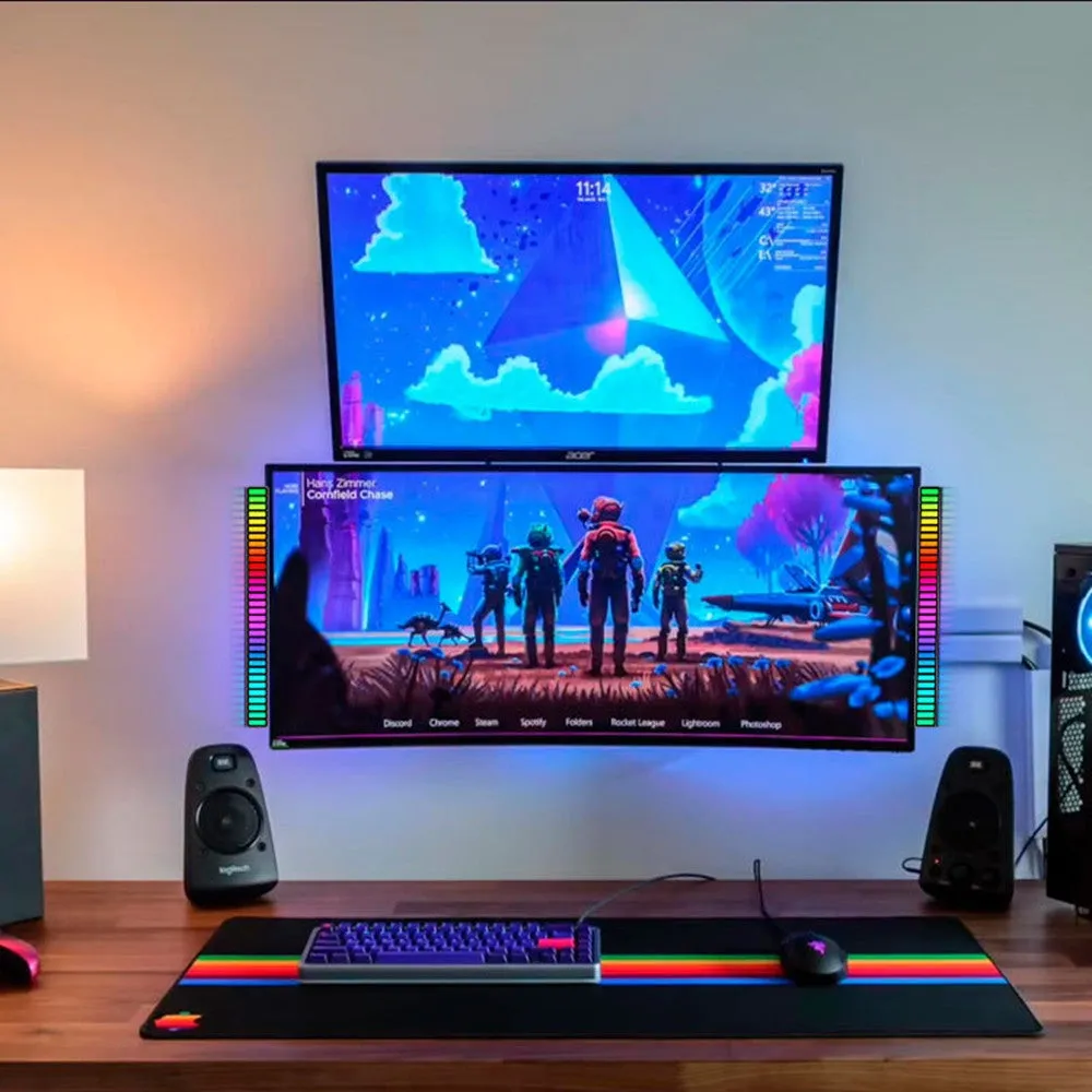 32LED RGB Rhythm Bar | Voice Sound Activated Bar | Sound Control Strip Tube Light