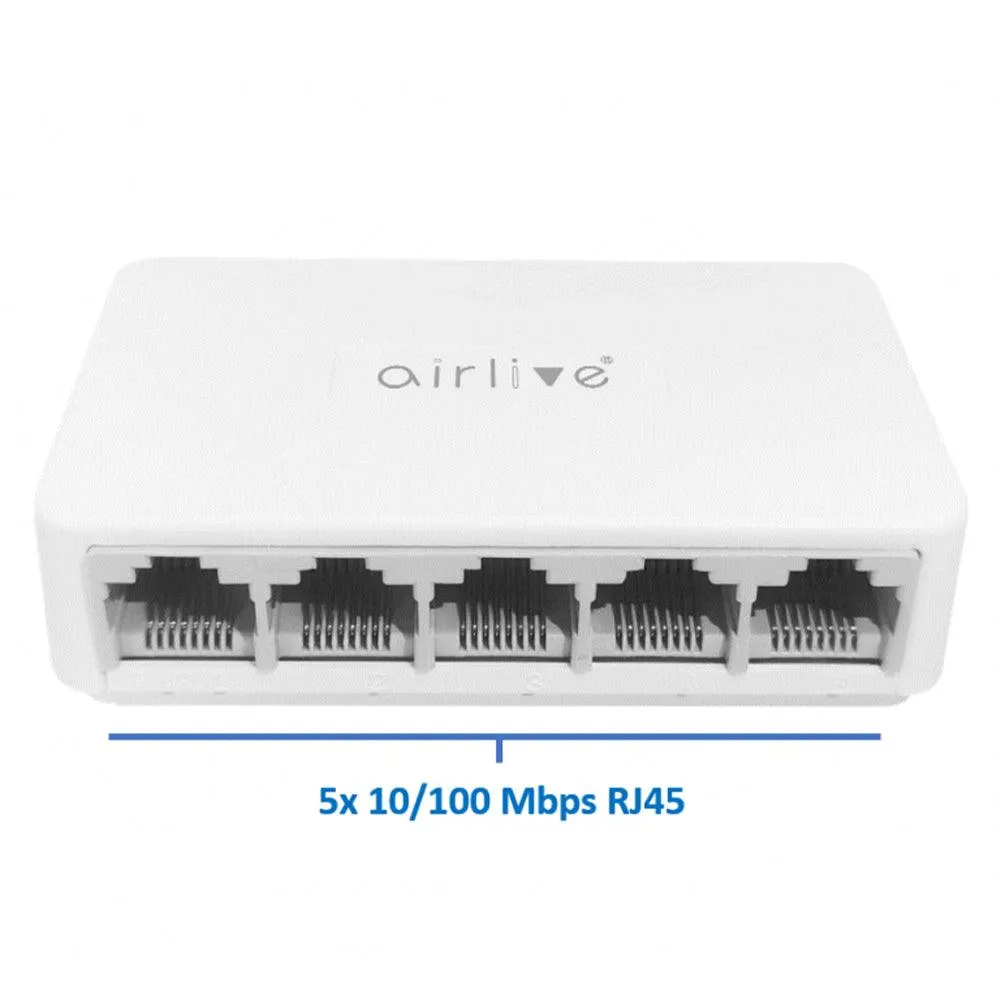 AirLive Live-5E Unmanaged Desktop Switch 5 Ports 10/100Mbps