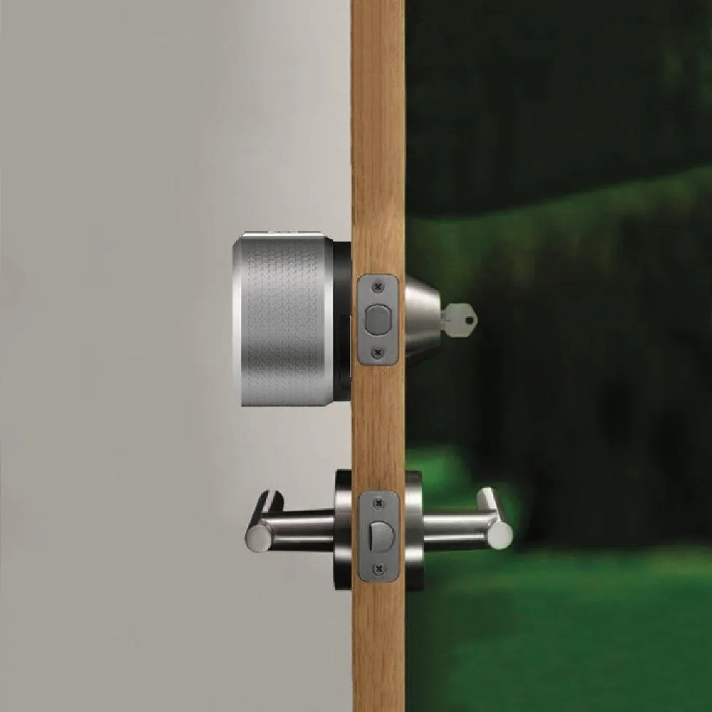 August Smart Lock Pro   Connect, 3rd gen technology - Silver, works with Alexa