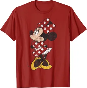 Disney Mickey And Friends Minnie Mouse Simple Distressed T-Shirt