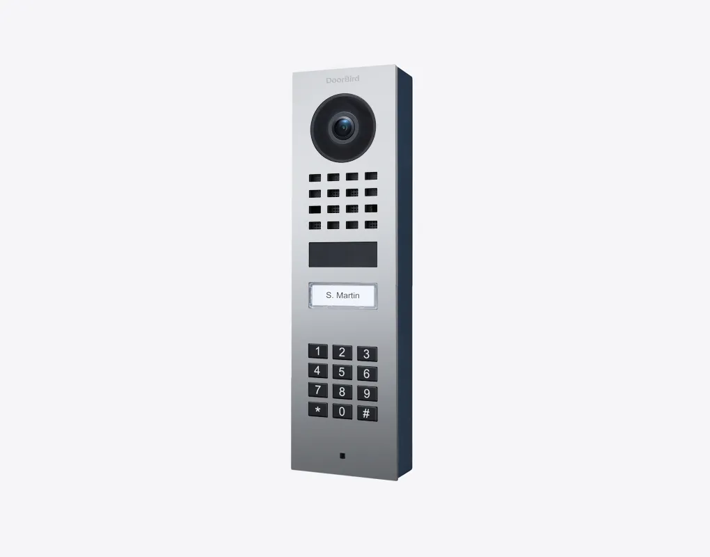 DoorBird IP Intercom Video Door Station D1101KV with Keypad, SURFACE MOUNT Stainless / PVD / PC finishes