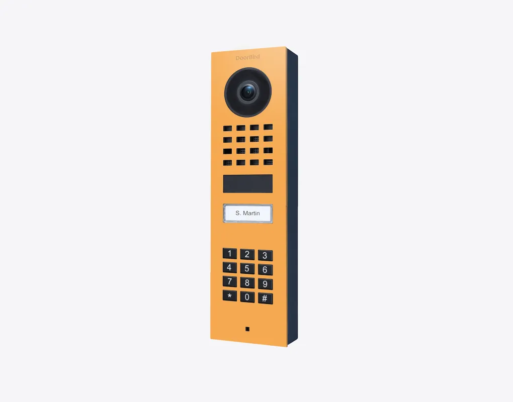 DoorBird IP Intercom Video Door Station D1101KV with Keypad, SURFACE MOUNT Stainless / PVD / PC finishes