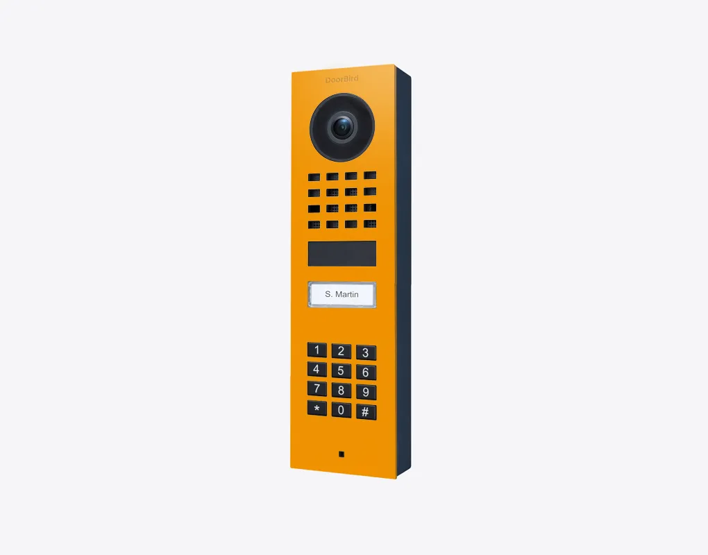 DoorBird IP Intercom Video Door Station D1101KV with Keypad, SURFACE MOUNT Stainless / PVD / PC finishes
