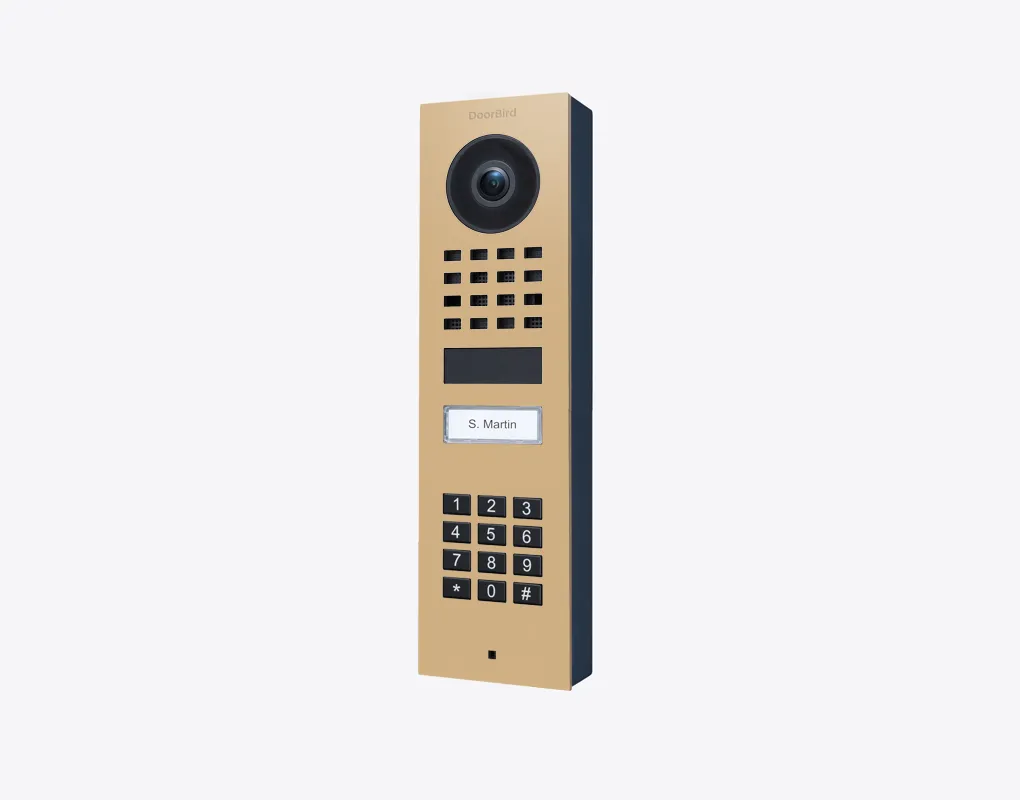 DoorBird IP Intercom Video Door Station D1101KV with Keypad, SURFACE MOUNT Stainless / PVD / PC finishes