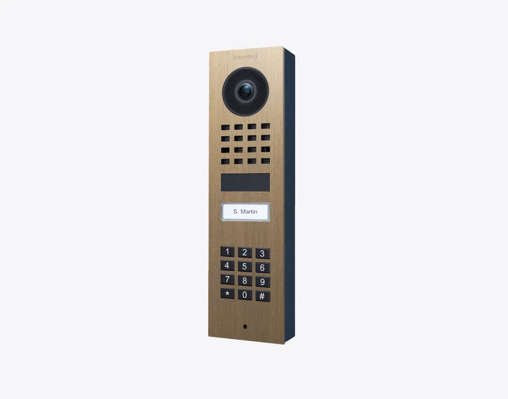 DoorBird IP Intercom Video Door Station D1101KV with Keypad, SURFACE MOUNT Stainless / PVD / PC finishes