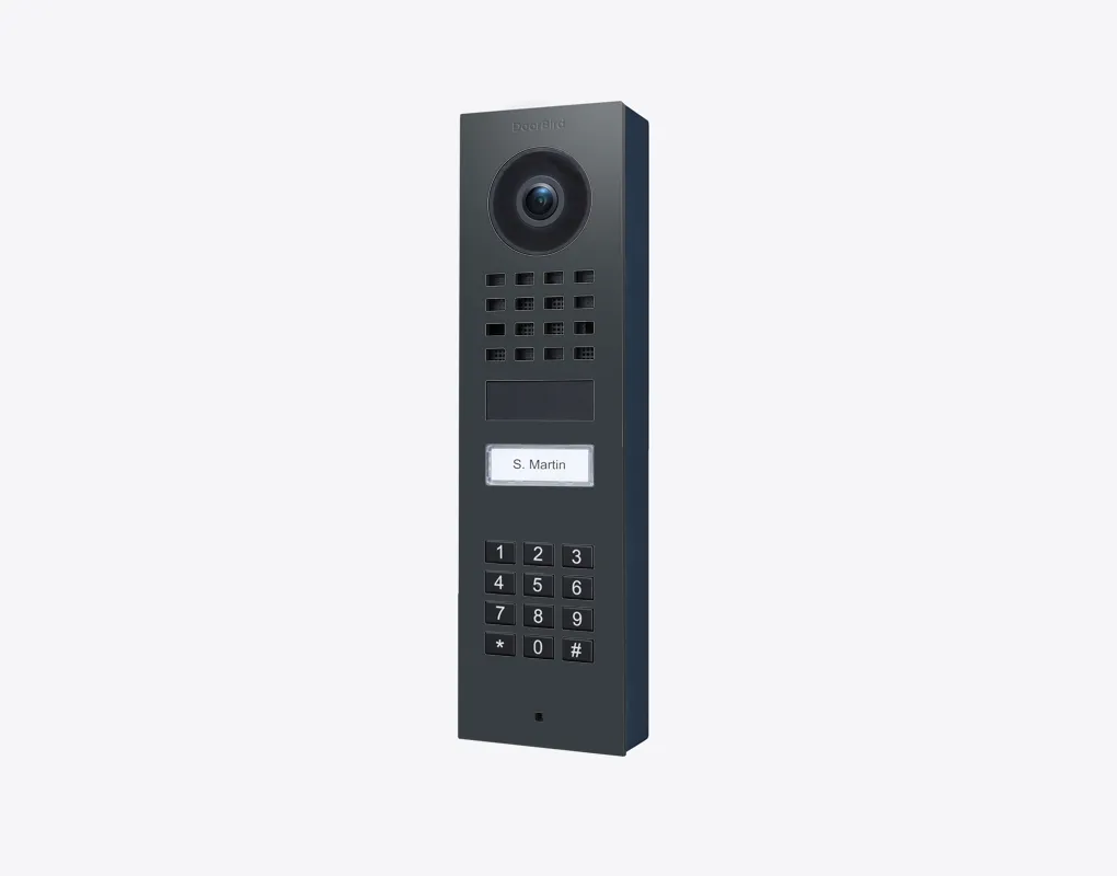 DoorBird IP Intercom Video Door Station D1101KV with Keypad, SURFACE MOUNT Stainless / PVD / PC finishes