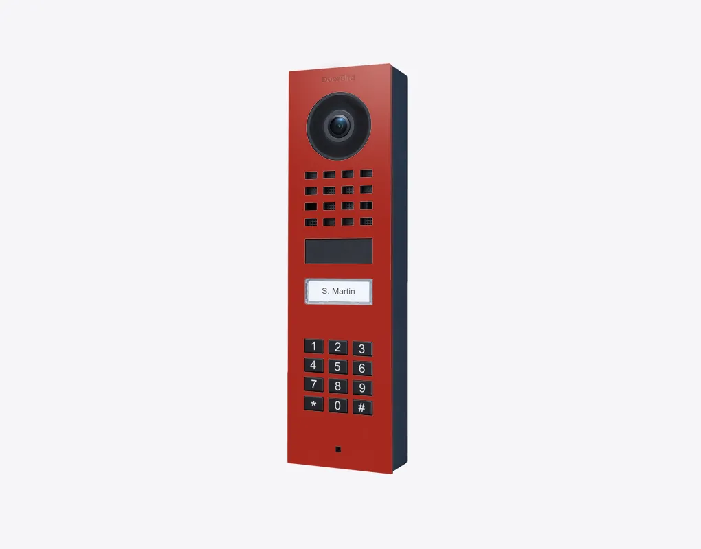 DoorBird IP Intercom Video Door Station D1101KV with Keypad, SURFACE MOUNT Stainless / PVD / PC finishes