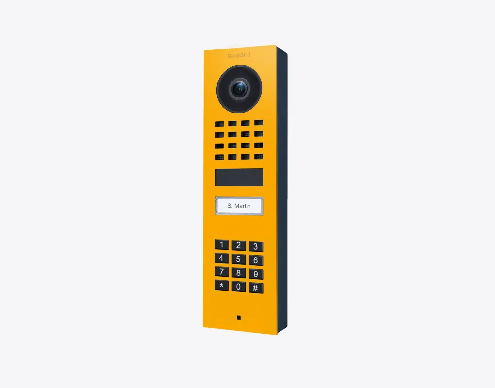DoorBird IP Intercom Video Door Station D1101KV with Keypad, SURFACE MOUNT Stainless / PVD / PC finishes
