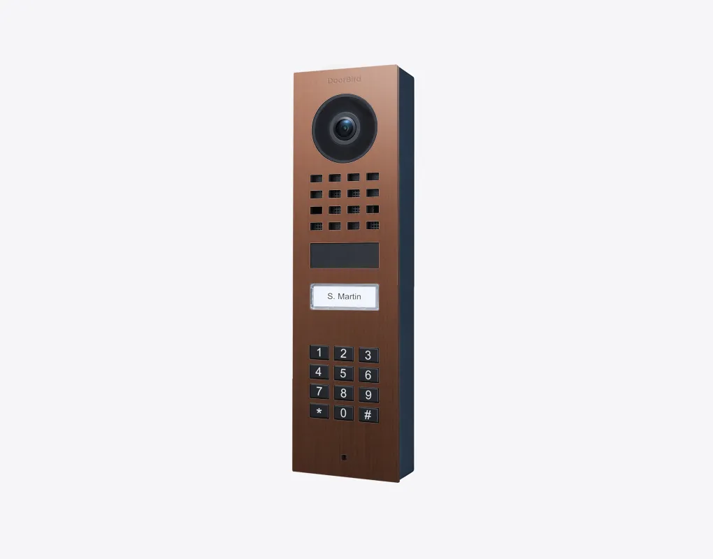 DoorBird IP Intercom Video Door Station D1101KV with Keypad, SURFACE MOUNT Stainless / PVD / PC finishes