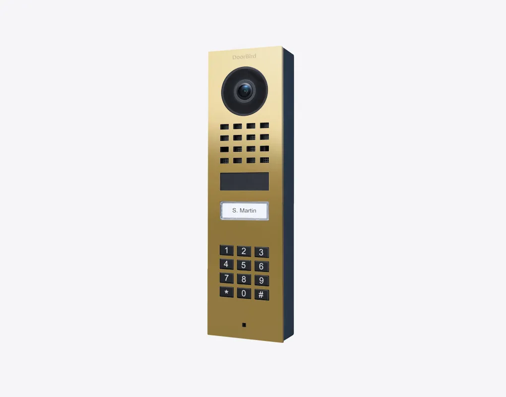DoorBird IP Intercom Video Door Station D1101KV with Keypad, SURFACE MOUNT Stainless / PVD / PC finishes