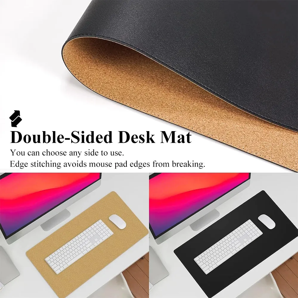 Double-Sided Cork Leather Desk Mat