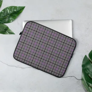 Grey and Pink Tartan plaid Laptop Sleeve