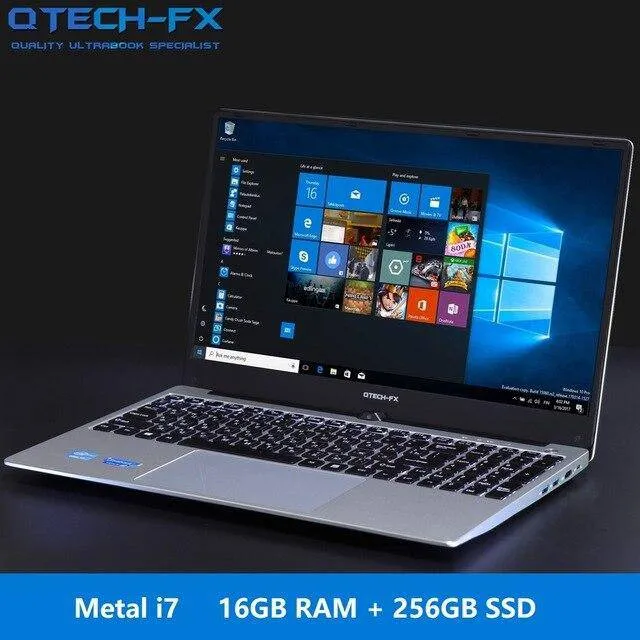 Metal i7 256GB SSD 16GB RAM 1TB 15.6" Core CPU Windows 10 Keyboard Backlit