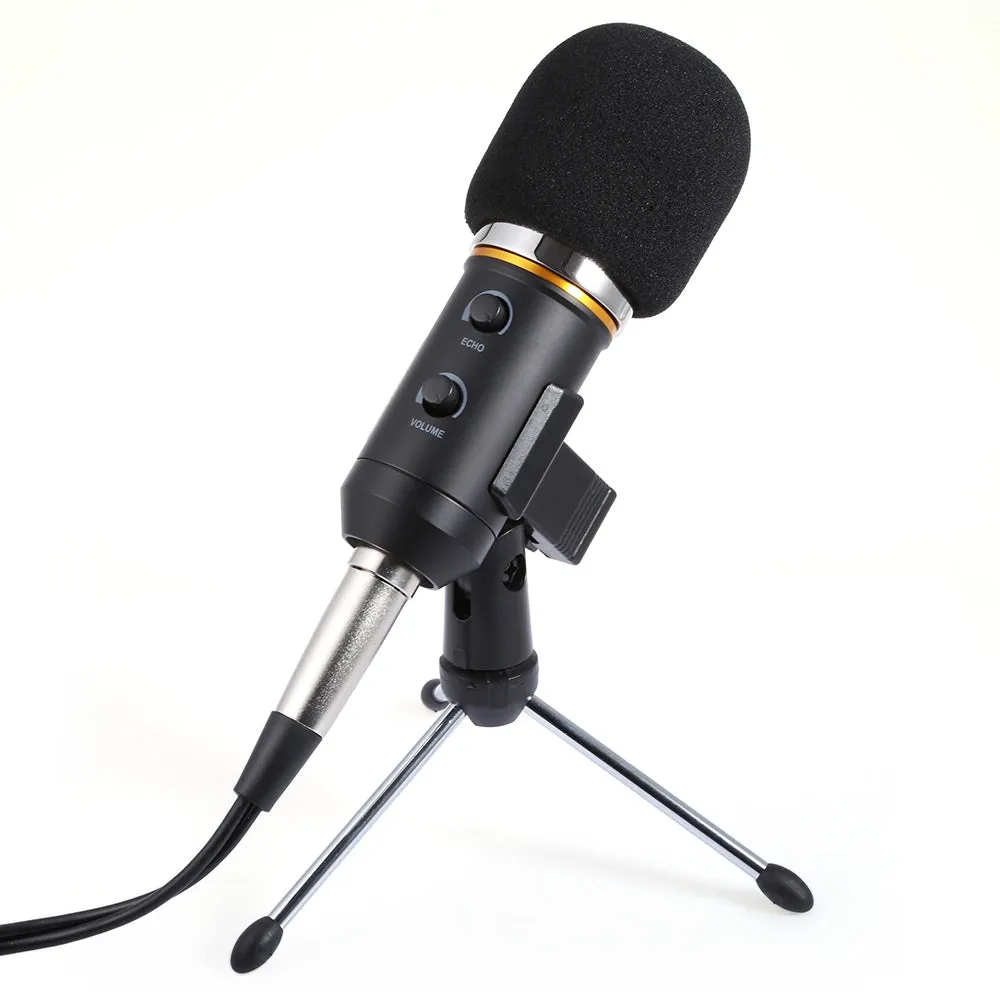 MK-F200FL Professional Microphone Wired Recording USB Condenser Microphones With Tripod For Computer Karaoke Mikrofon Microfone
