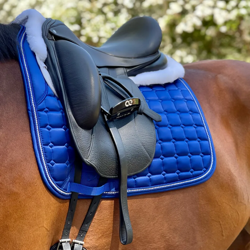 Satin Classic Dressage Saddle Pad - Royal Blue