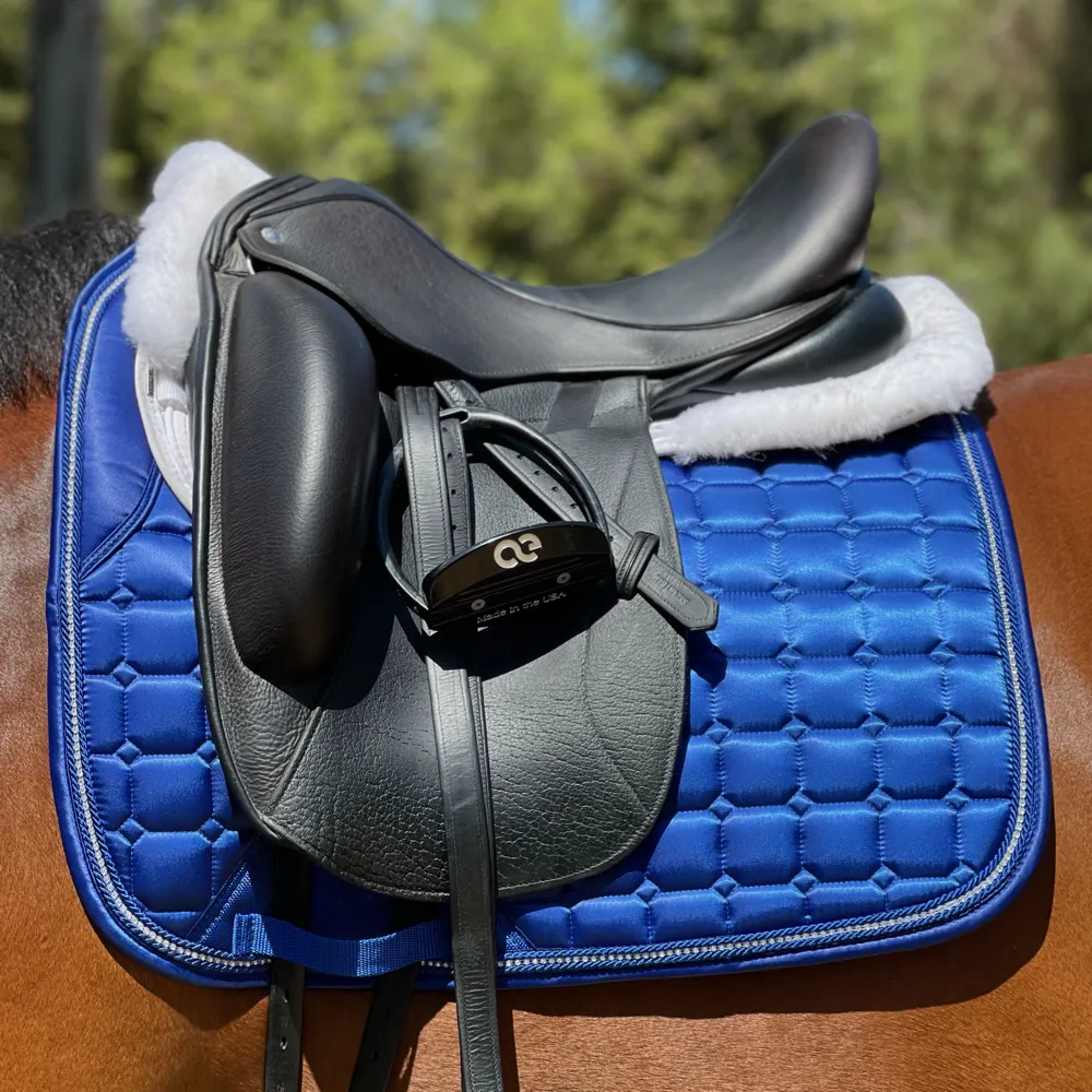 Satin Classic Dressage Saddle Pad - Royal Blue