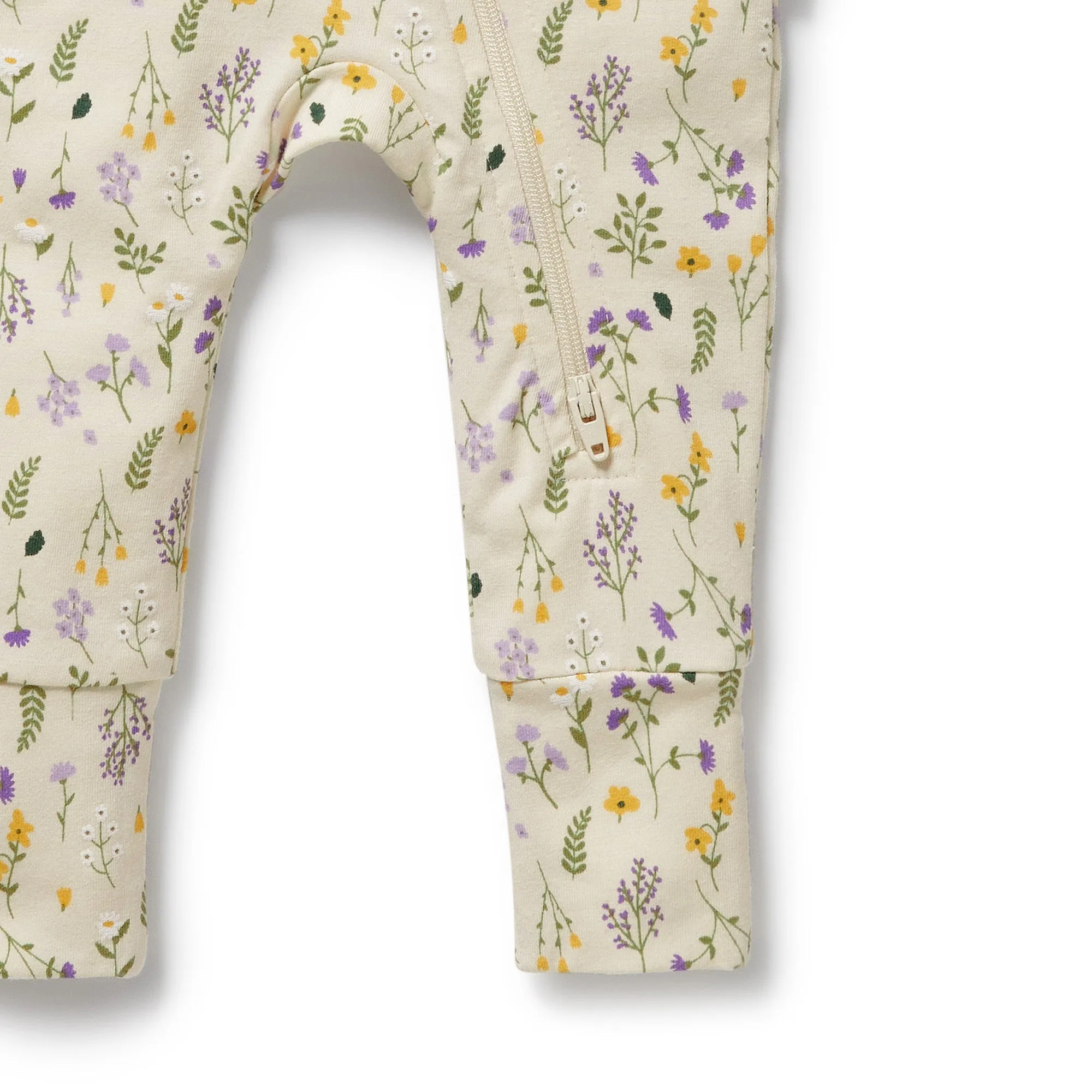 Wilson and Frenchy Organic Zipsuit with Feet - Bella Floral