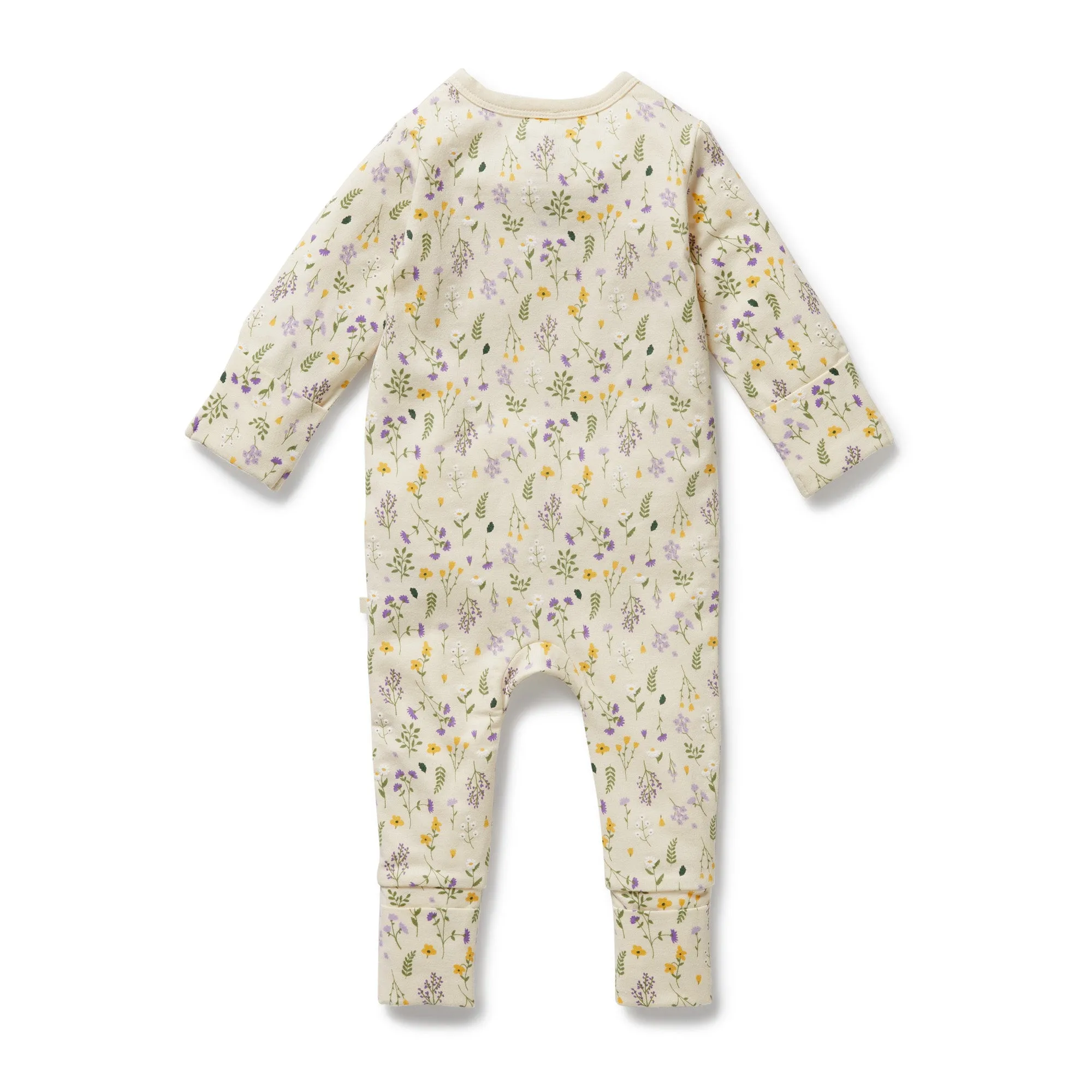 Wilson and Frenchy Organic Zipsuit with Feet - Bella Floral
